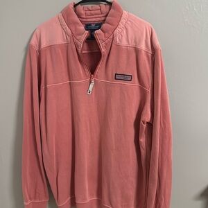 Men’s Large Vineyard Vines 3/4 zip pullover sweatshirt.